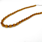 Cognac Amber Faceted Olive Beads
